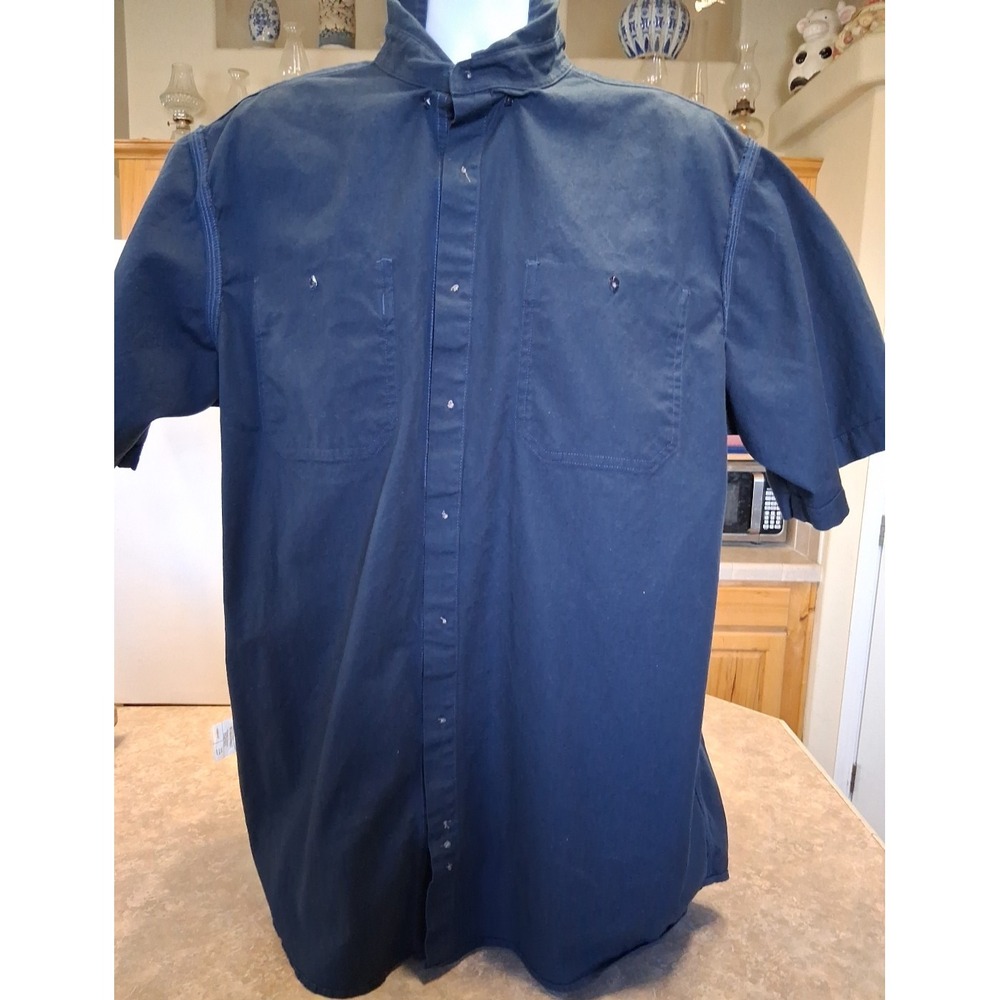 Carhartt Rugged Flex Work Shirt Mens XL Blue Relaxed Fit Workwear Casual 103555 - Picture 5 of 9